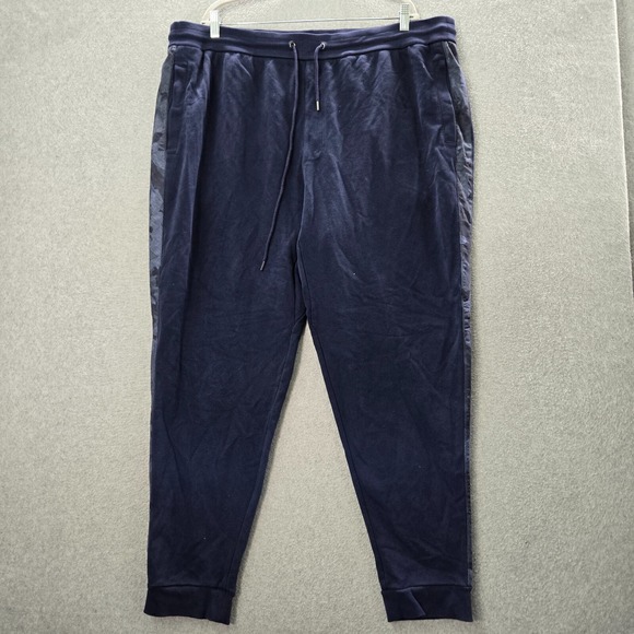 Michael Kors Men Activewear Pants 2XL Blue Jogger Pockets Drawstring - Picture 1 of 10